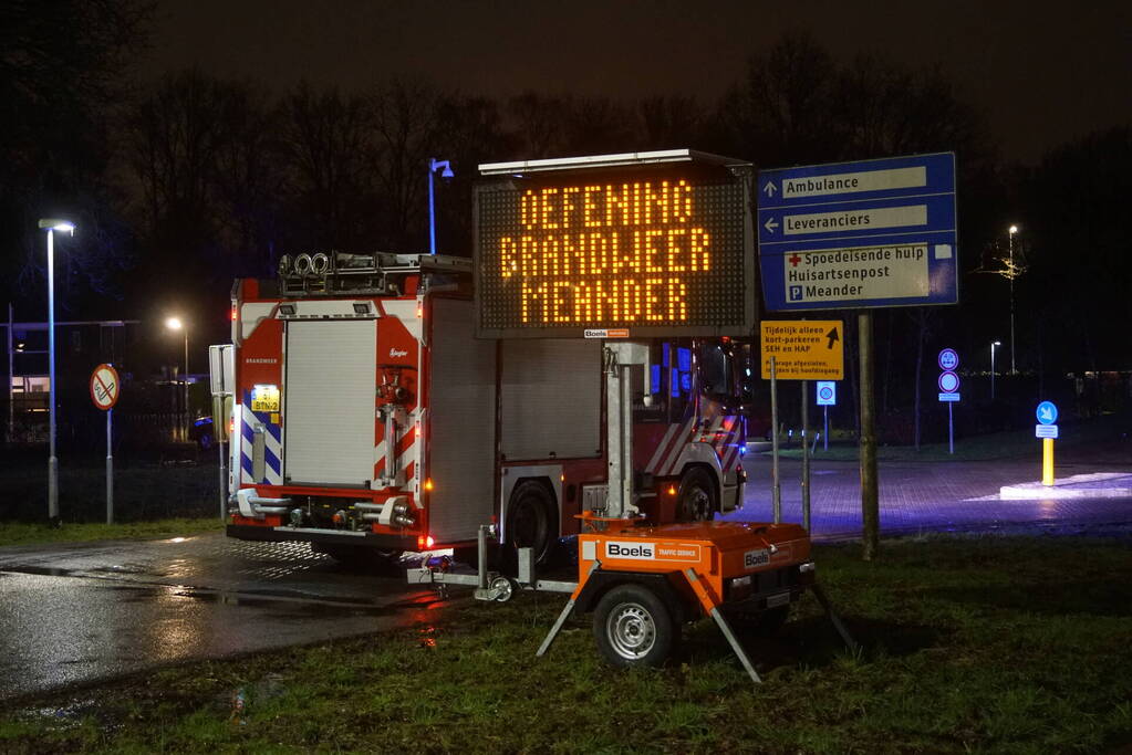 Grote brandweeroefening bij Meander Medisch Centrum