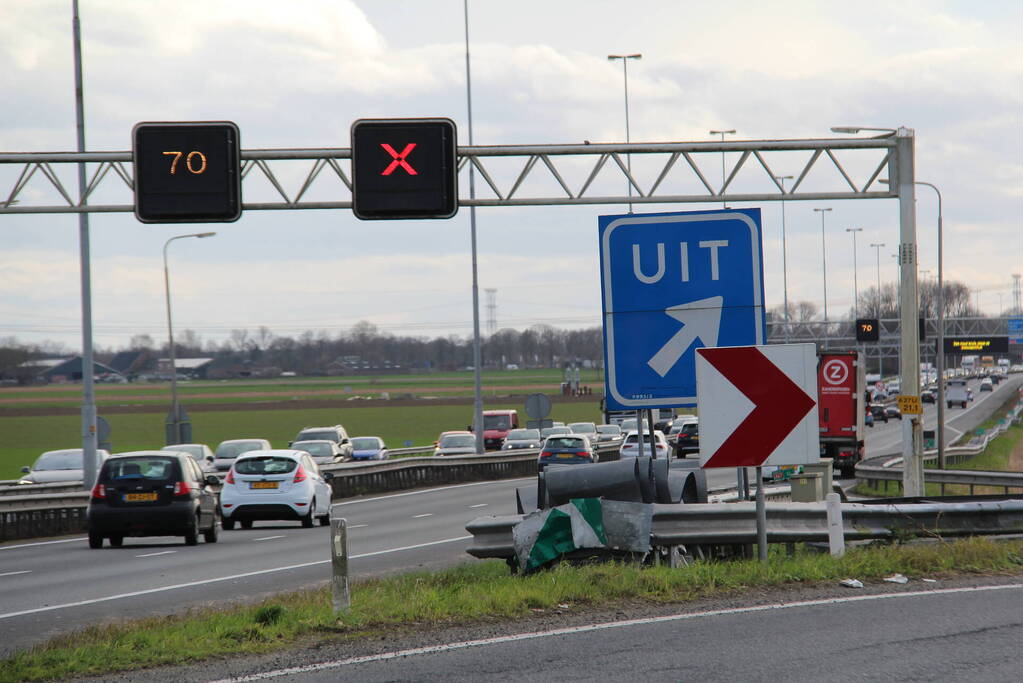 Veel schade bij eenzijdig ongeval