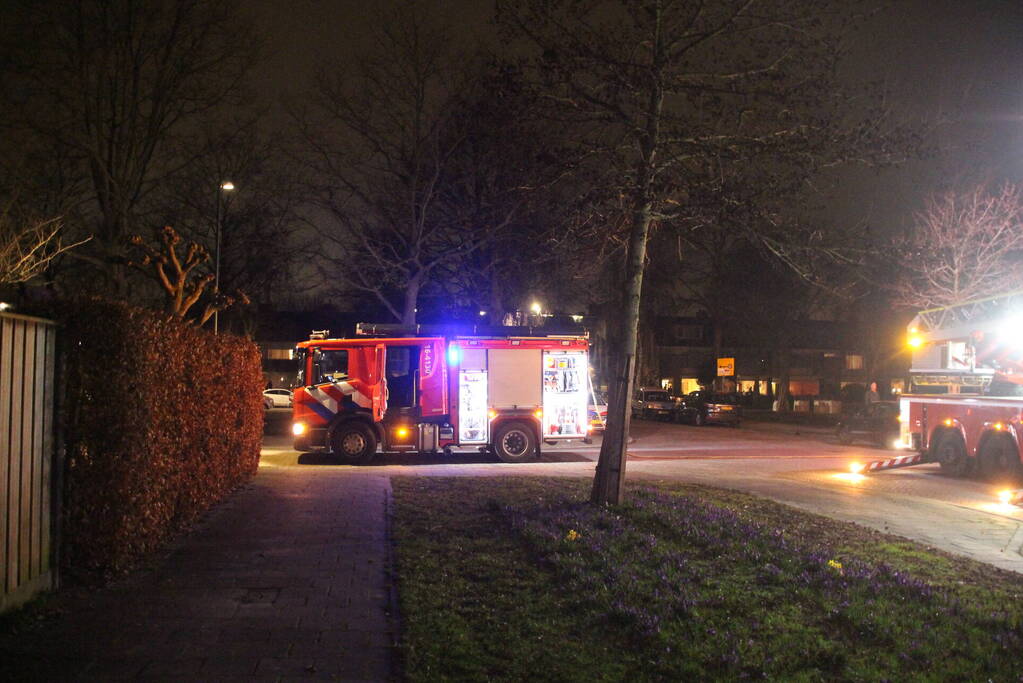 Flinke rookontwikkeling bij brand in schoorsteen