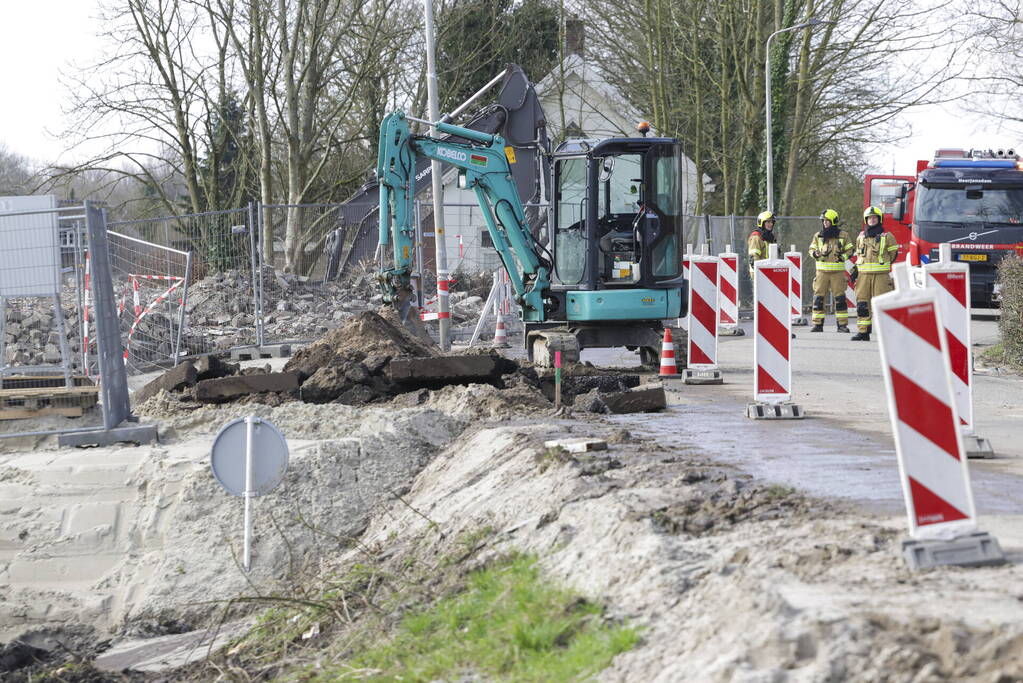 Straat afgezet door gaslekkage