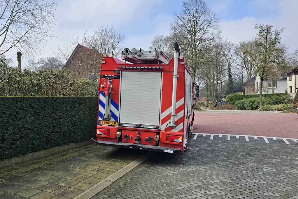 Gasleiding in tuin geraakt door graafwerkzaamheden