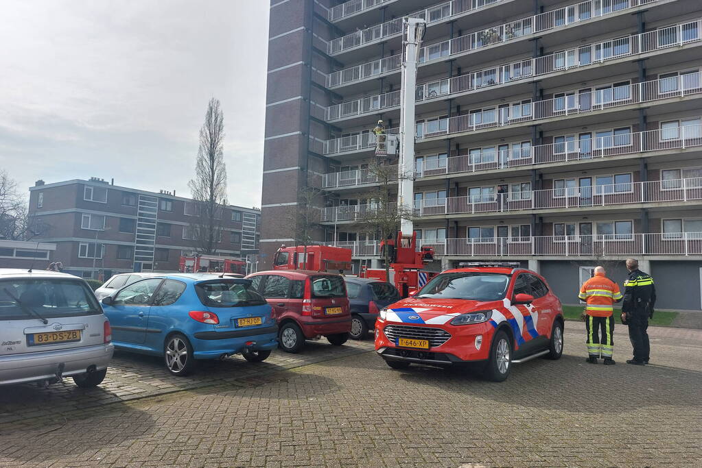 Rookontwikkeling bij brand in flatwoning