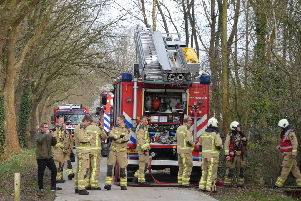 Brand in schoorsteen verwoest rietendak