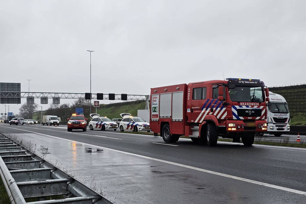 Flinke schade door ongeval op snelweg