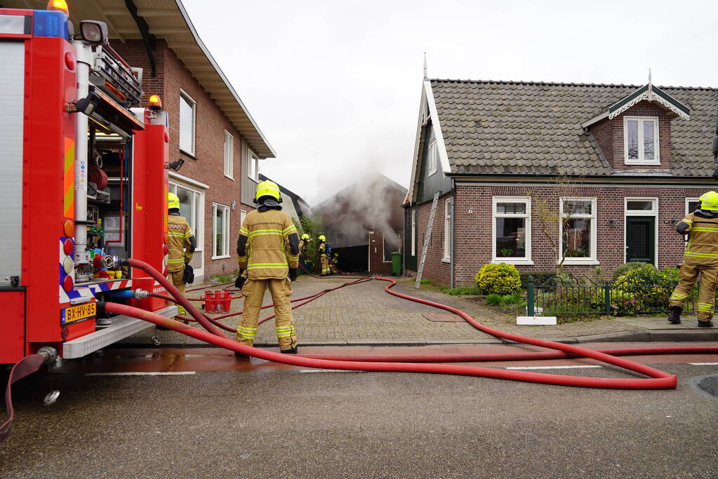 Grote brand in schuur