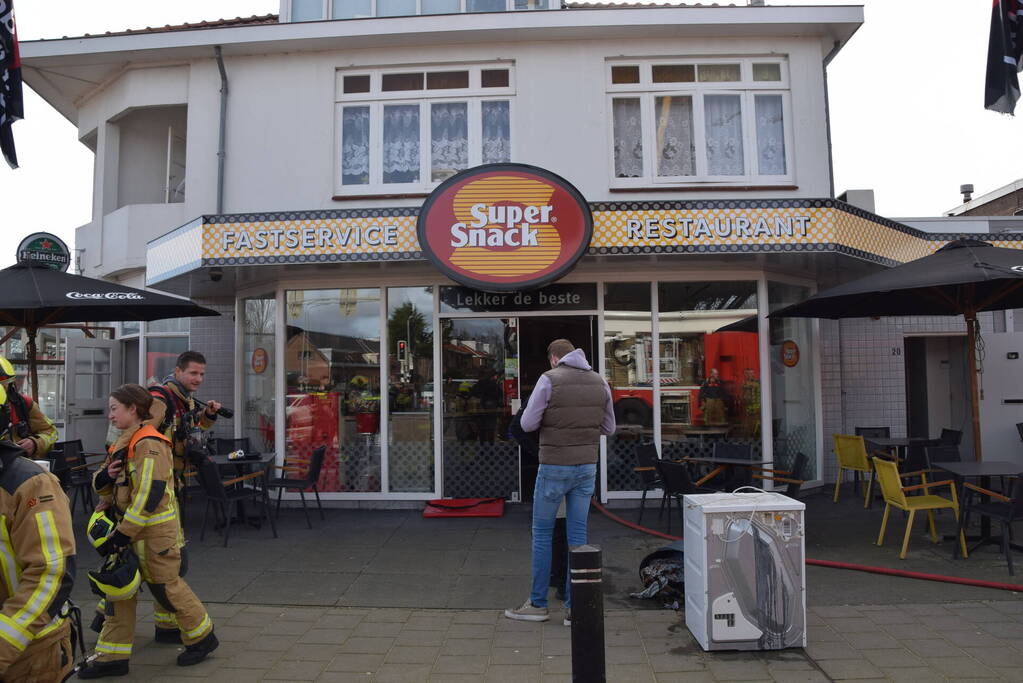 Brand is wasdroger in snackbar