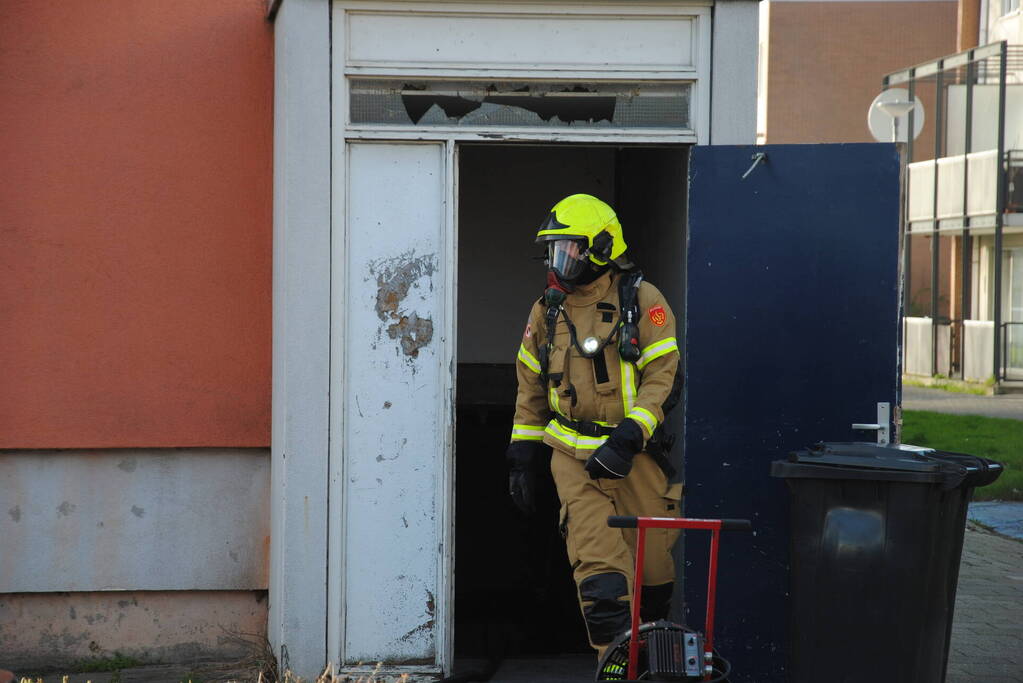 Brand in kelderbox snel onder controle