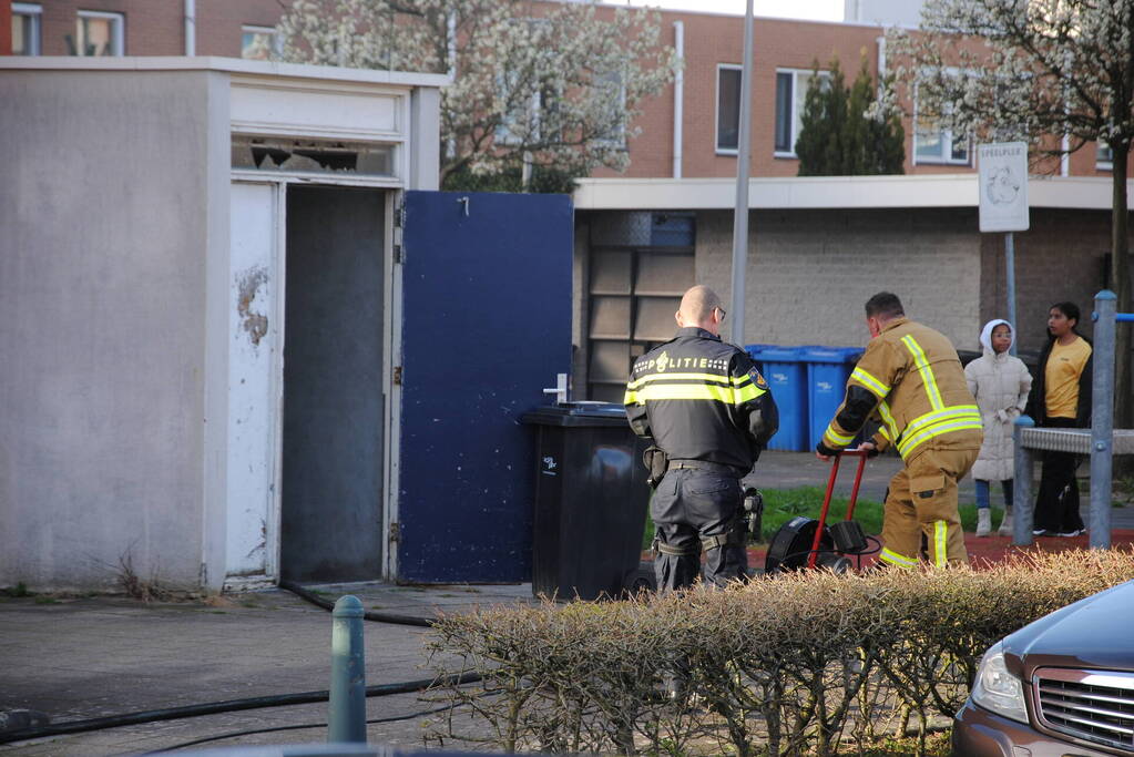 Brand in kelderbox snel onder controle