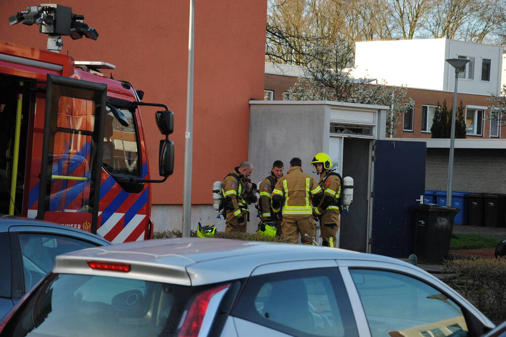 Brand in kelderbox snel onder controle