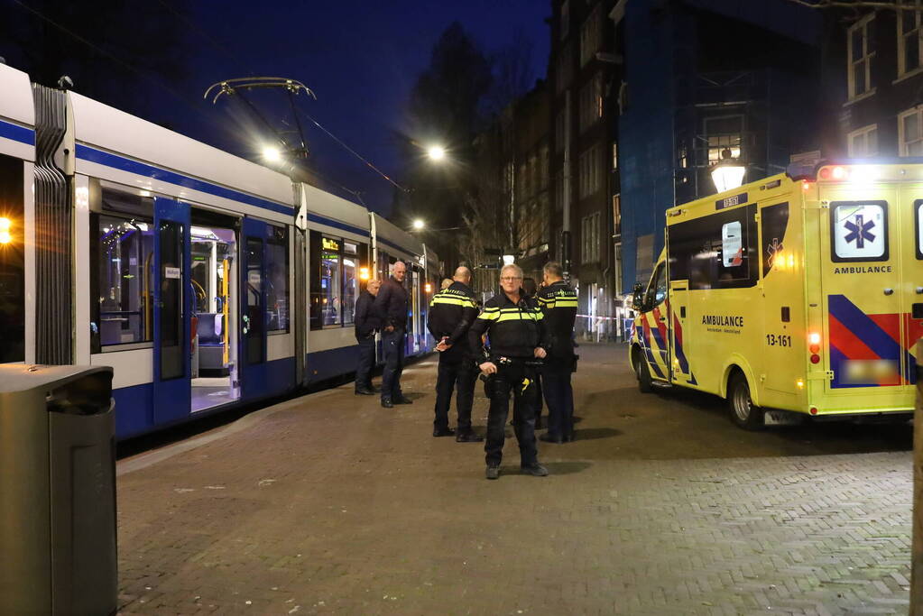 Voetganger gewond bij botsing met tram