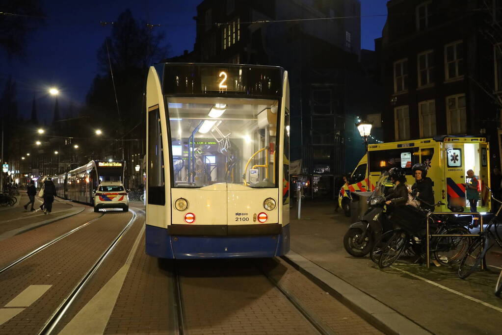 Voetganger gewond bij botsing met tram