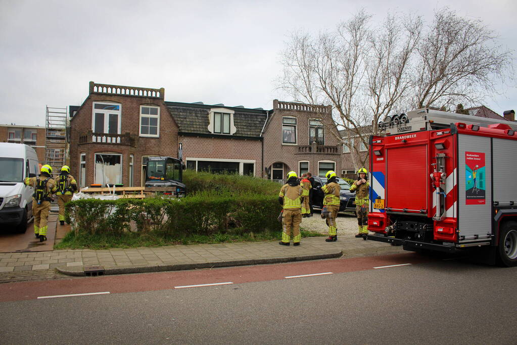 Gaslekkage door graafwerkzaamheden bij woning