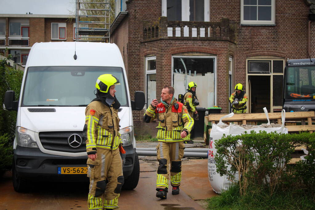 Gaslekkage door graafwerkzaamheden bij woning