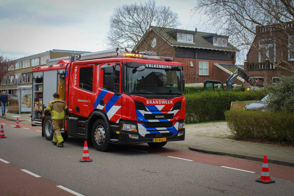 Gaslekkage door graafwerkzaamheden bij woning