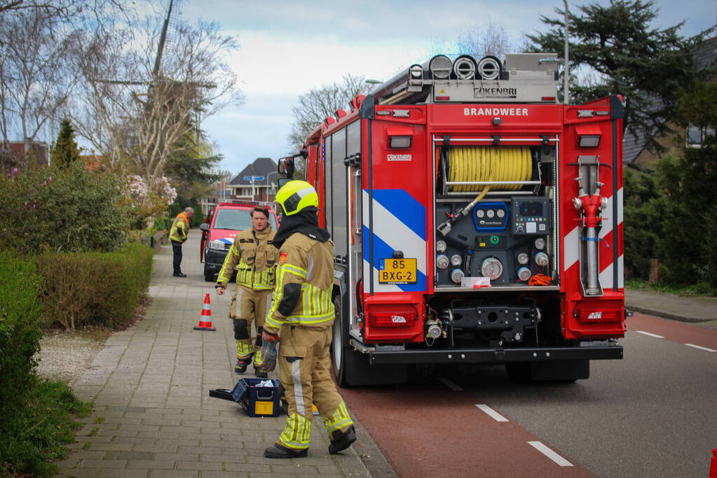 Gaslekkage door graafwerkzaamheden bij woning