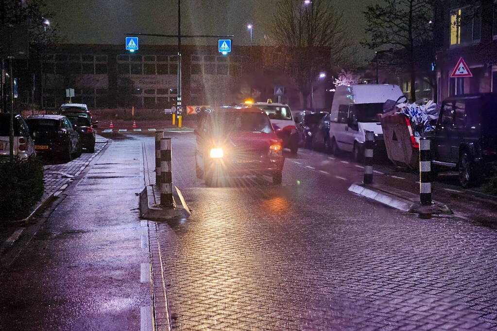 Auto zwaar beschadigd na ongeval