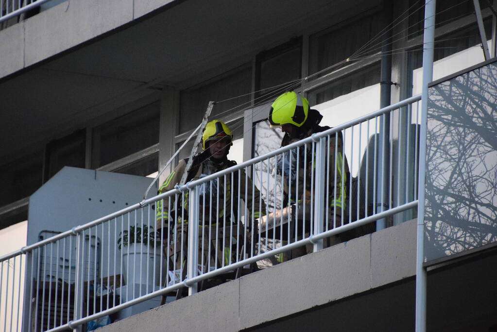 Barbecue ontploft op balkon