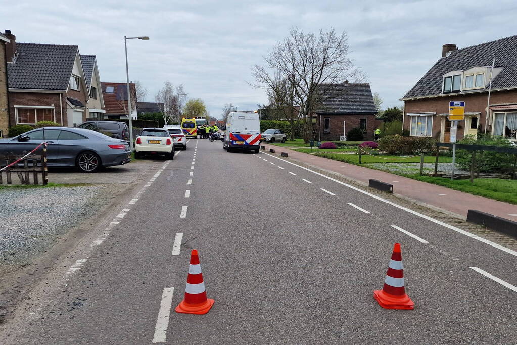 Motoragent onderweg naar overval krijgt ongeval met fietser