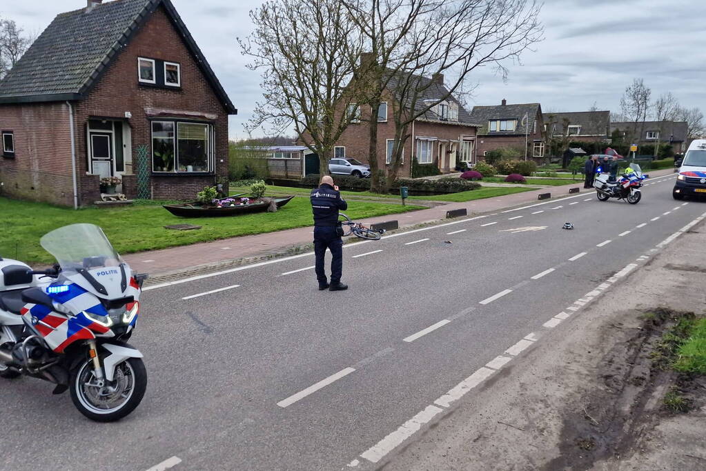 Motoragent onderweg naar overval krijgt ongeval met fietser