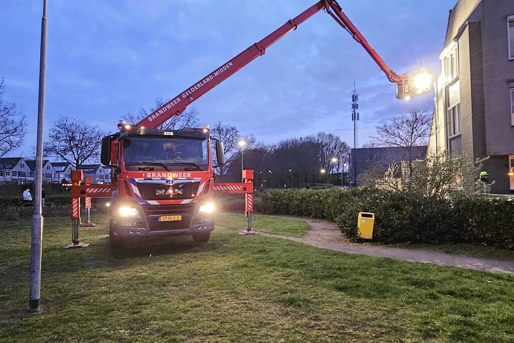 Schoorsteenbrand trekt veel bekijks