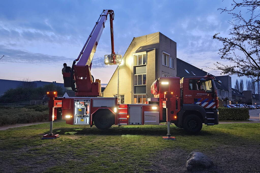 Schoorsteenbrand trekt veel bekijks