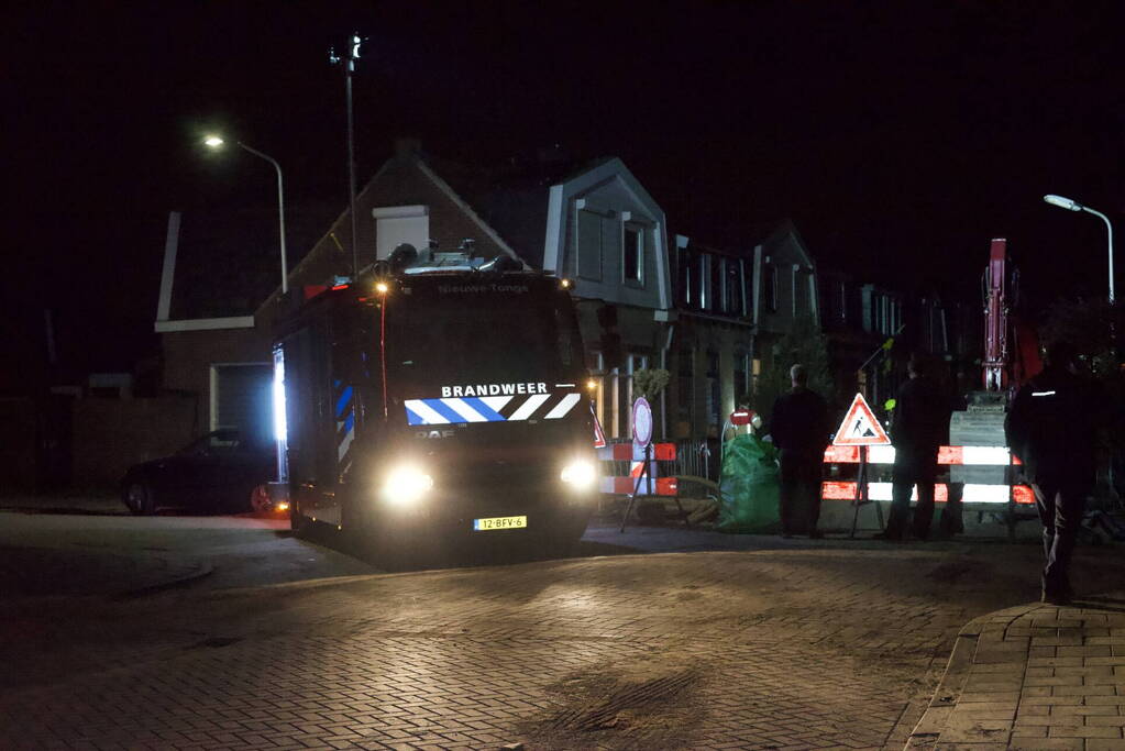 Gesprongen waterleiding door werkzaamheden aan gasleiding