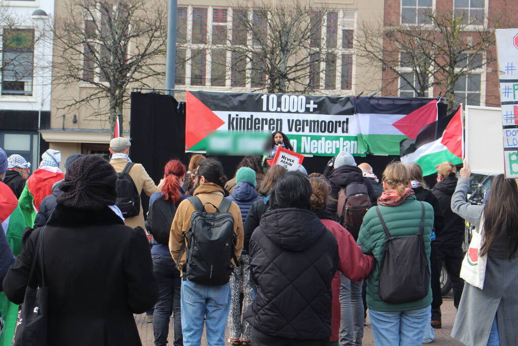 Veel aanwezigen bij pro-palestina demonstratie