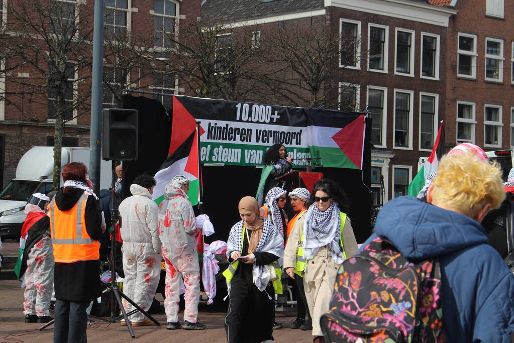 Veel aanwezigen bij pro-palestina demonstratie