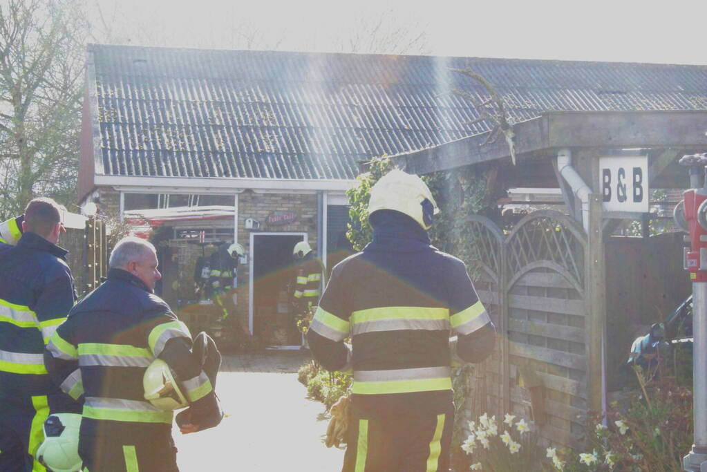 Brandweer blust brand bij bed breakfast