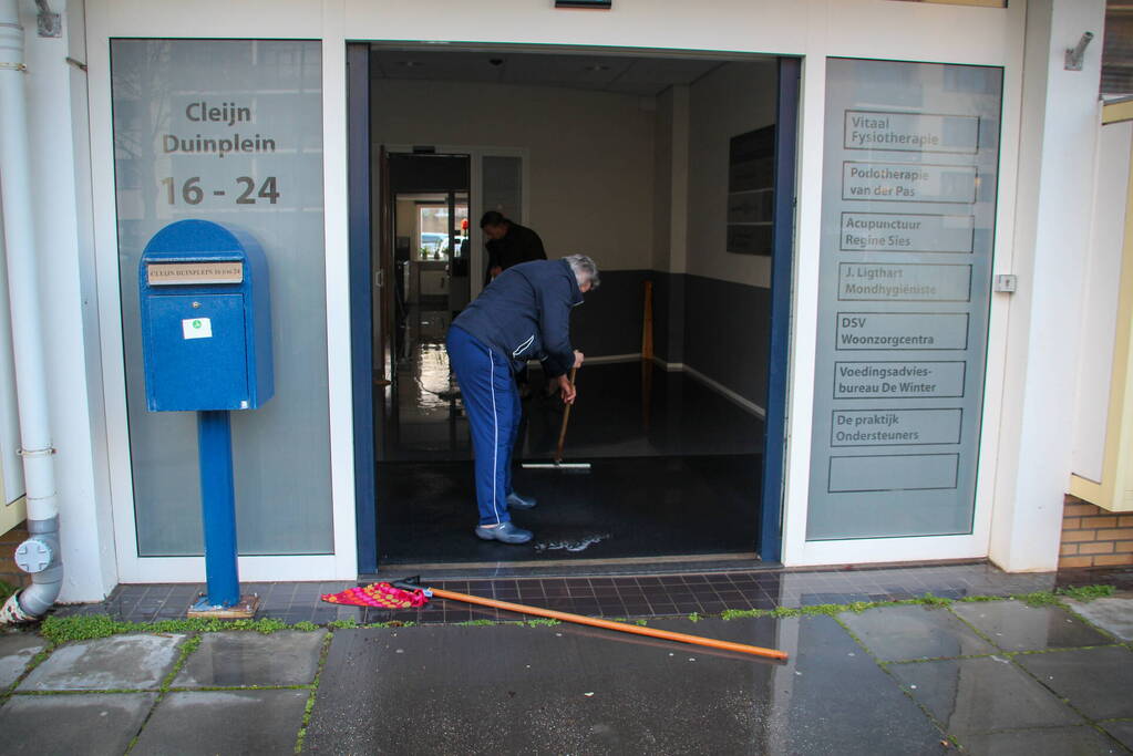 Welzijnskwartier en gezondheidsplein onder water door lekkende kraan