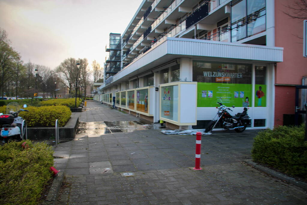 Welzijnskwartier en gezondheidsplein onder water door lekkende kraan