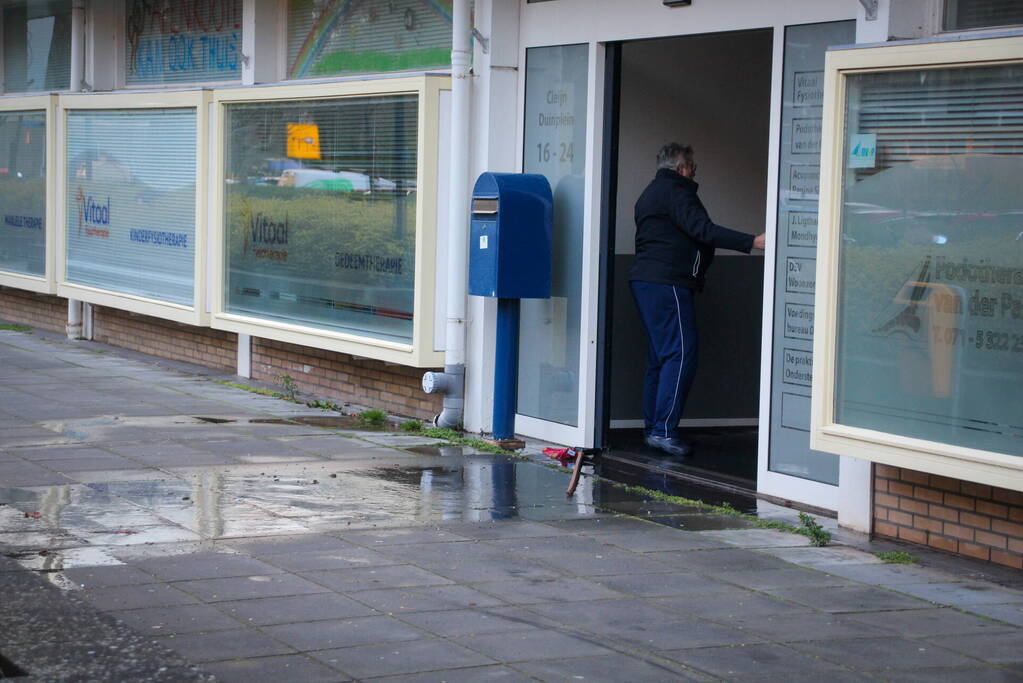 Welzijnskwartier en gezondheidsplein onder water door lekkende kraan