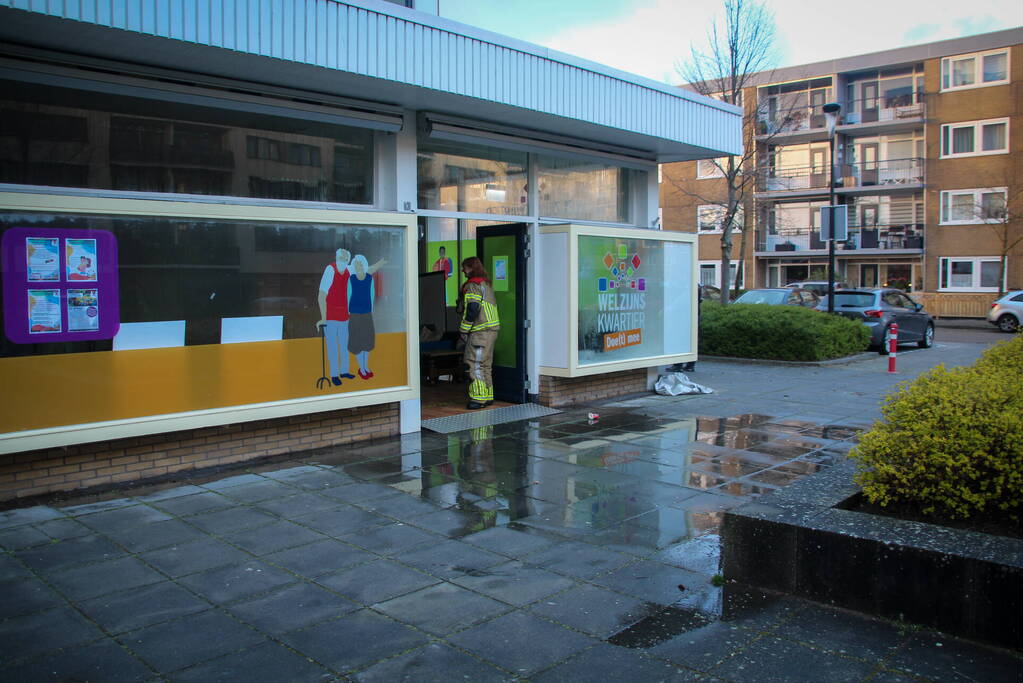 Welzijnskwartier en gezondheidsplein onder water door lekkende kraan