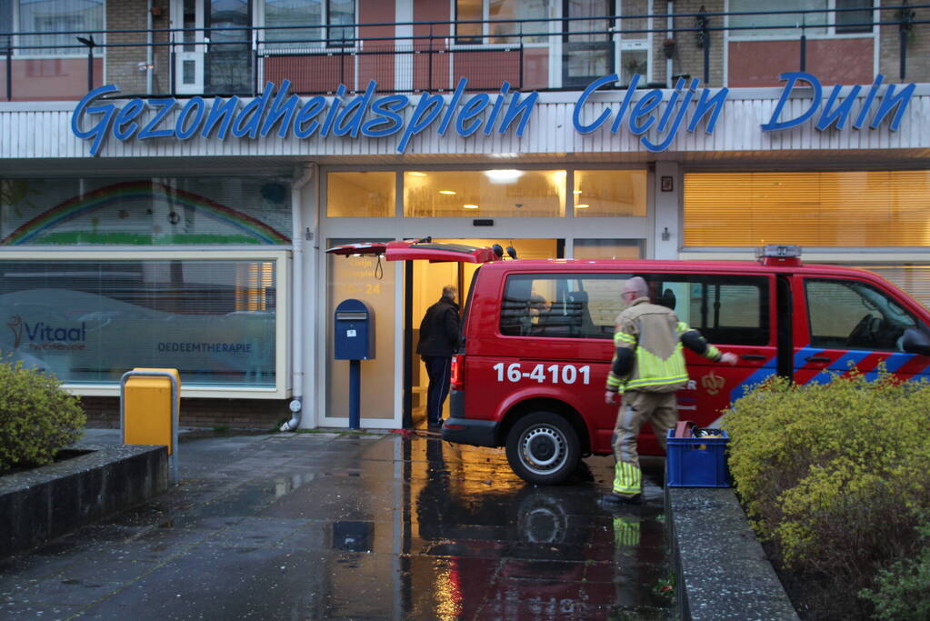 Welzijnskwartier en gezondheidsplein onder water door lekkende kraan