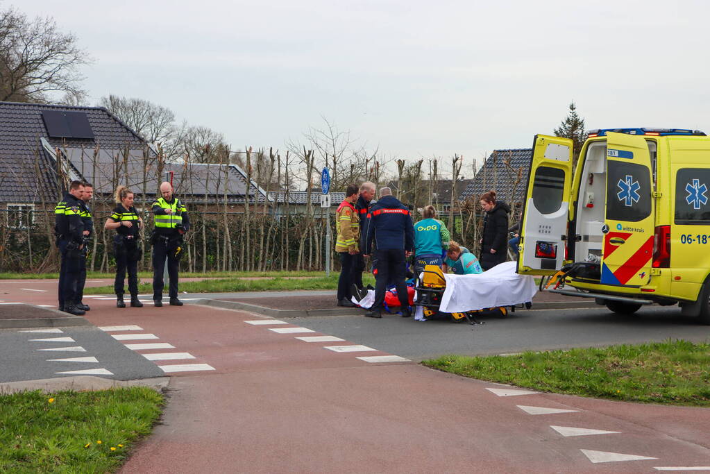 Fietser aangereden door tractor