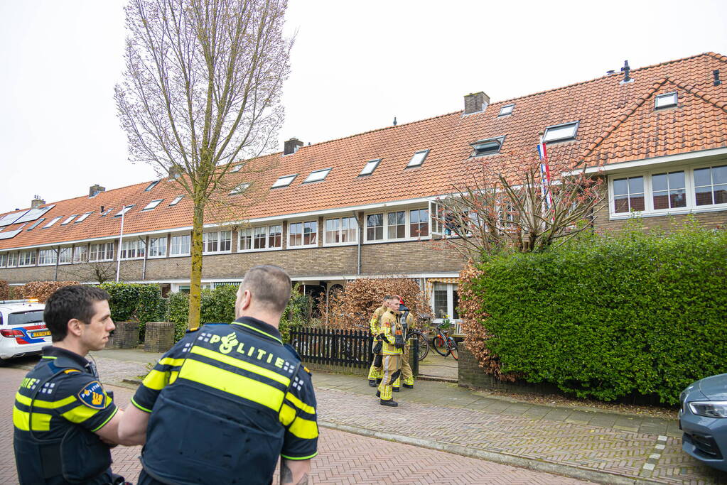 Rook bij brand in kelder van woning