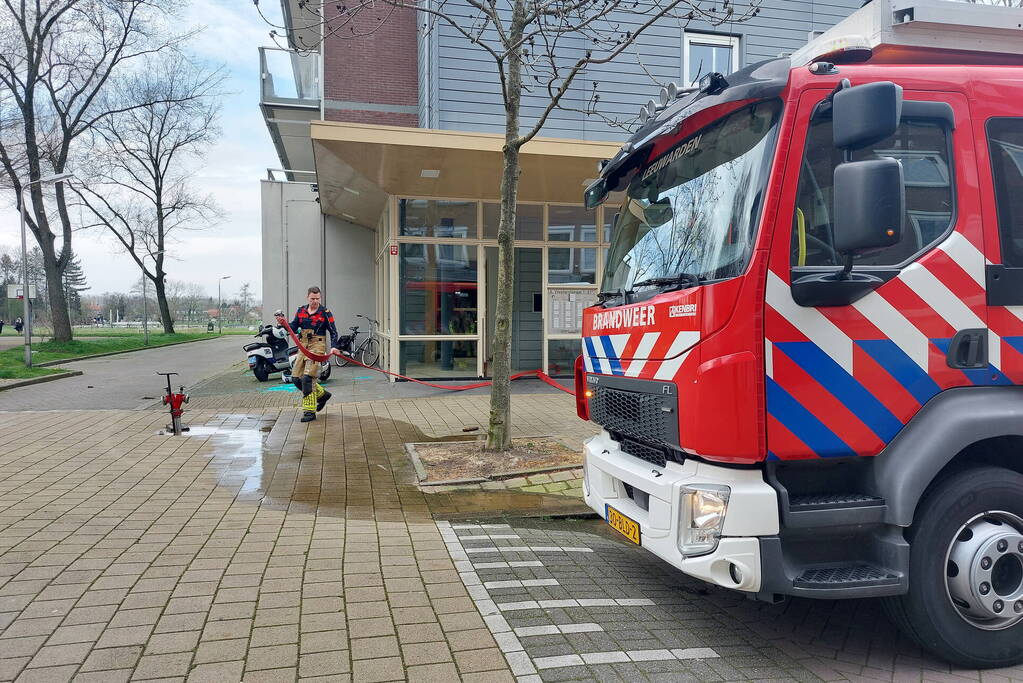 Kleine brand in flatwoning