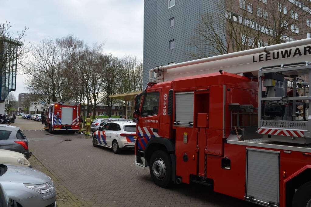 Kleine brand in flatwoning