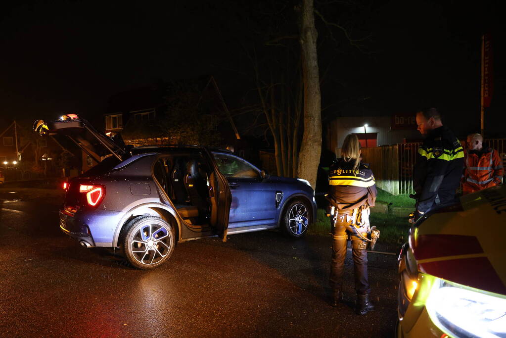 Bestuurster gewond bij botsing tegen boom