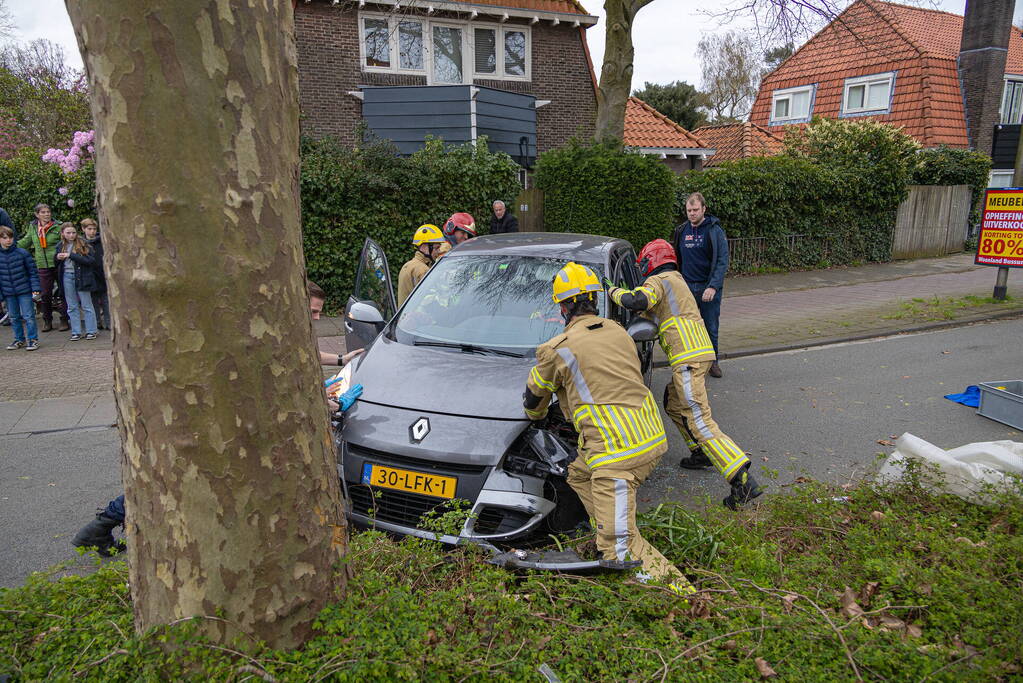 Automobilist botst tegen boom