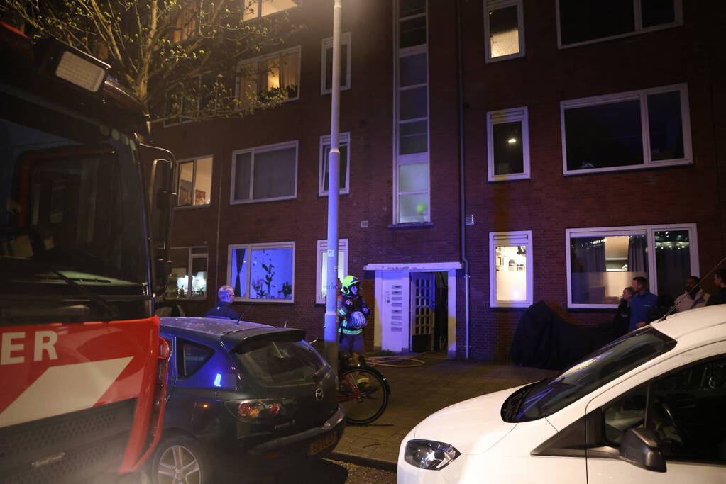 Brand op balkon van woning