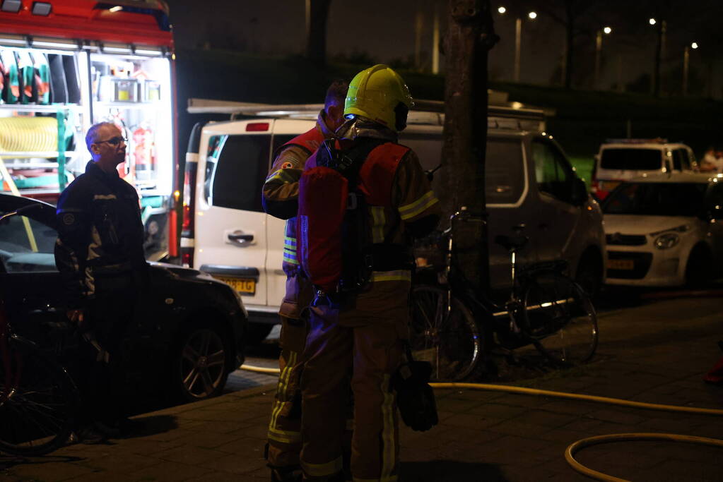 Brand op balkon van woning