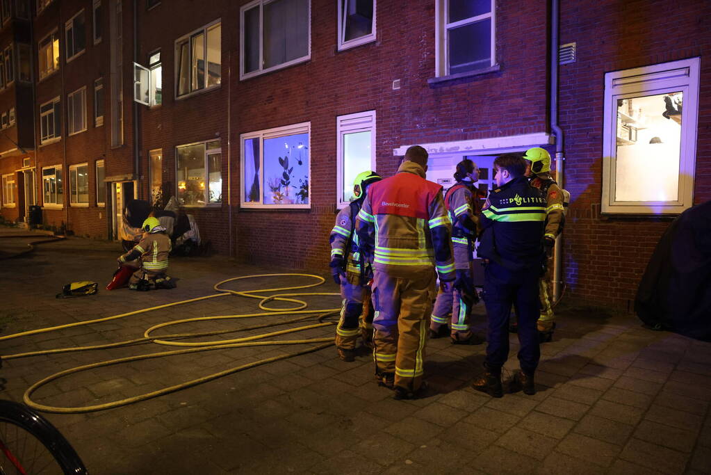 Brand op balkon van woning