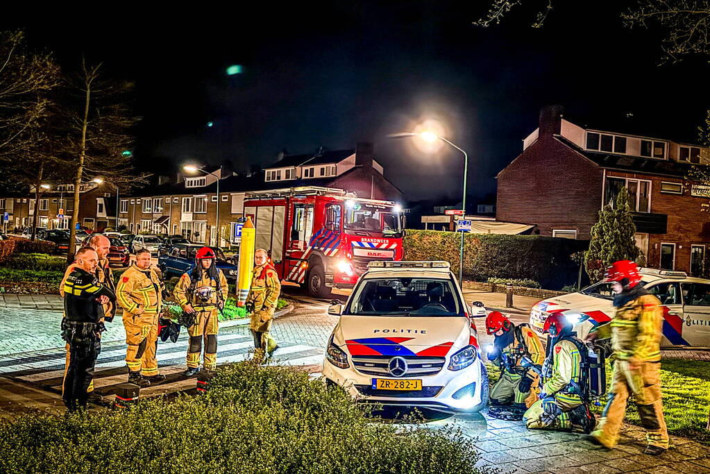 Politieauto in brand, inbreker opgepakt