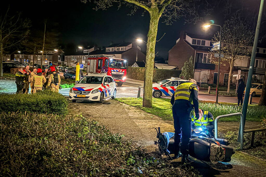 Politieauto in brand, inbreker opgepakt