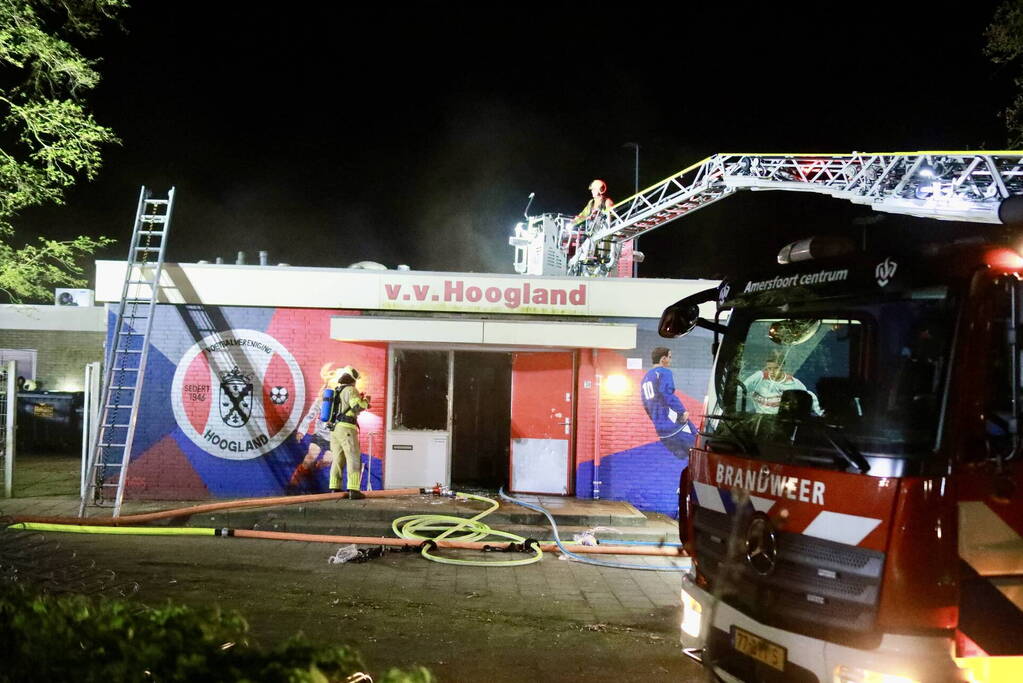 Grote brand in clubhuis van voetbalvereniging