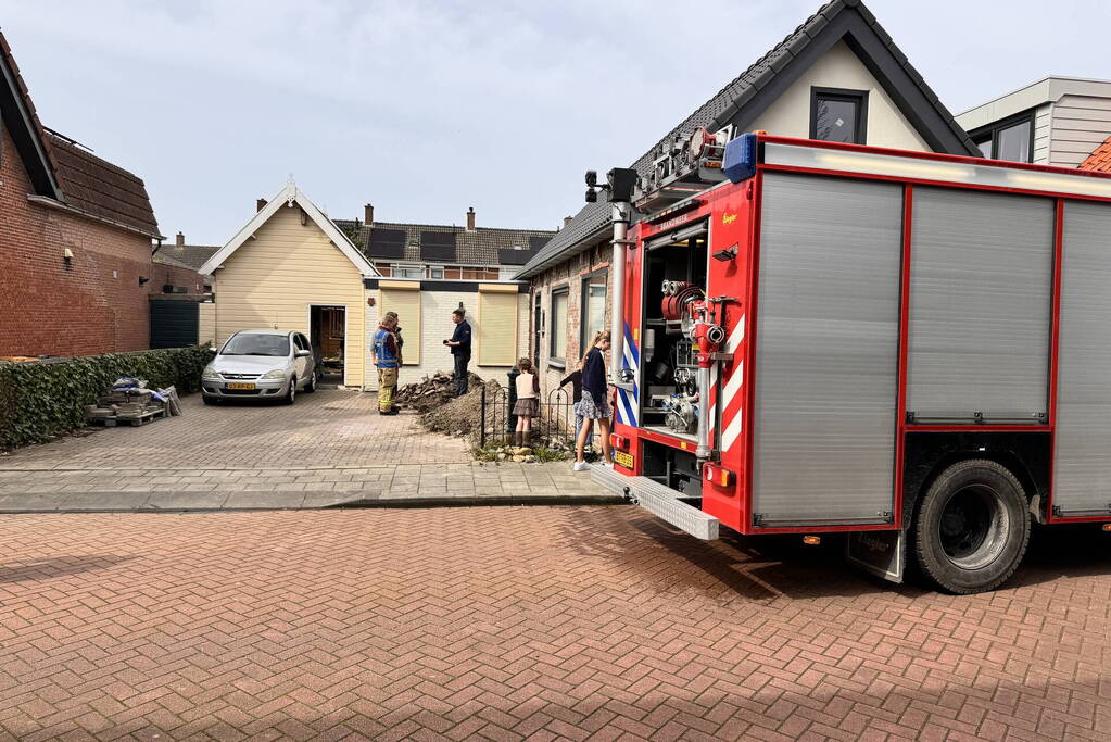 Gaslekkage door werkzaamheden in tuin van woning