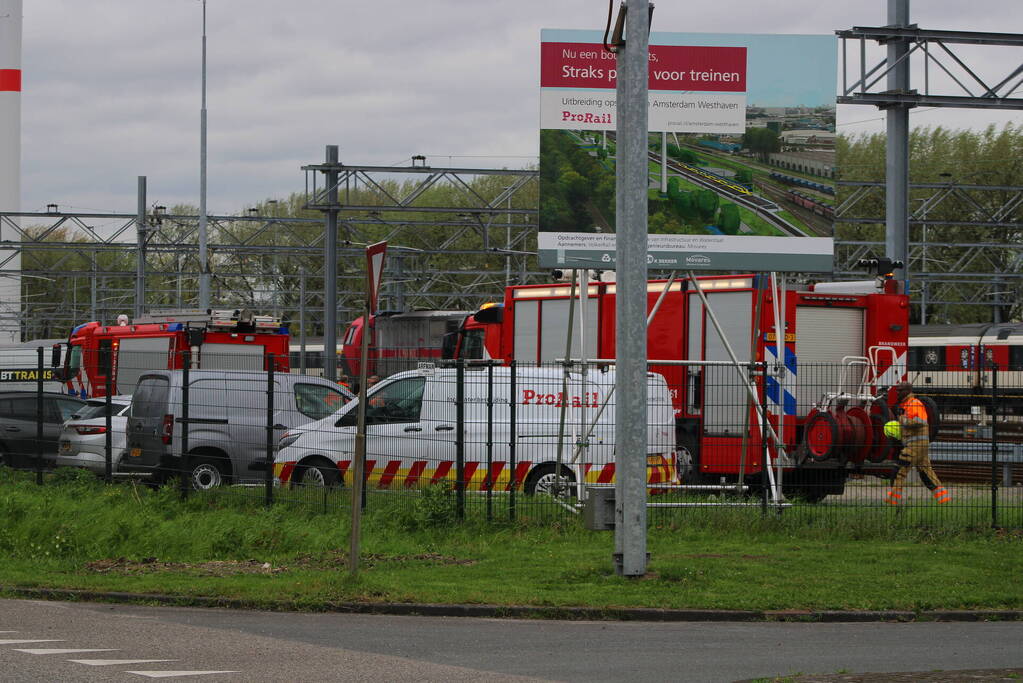 Lekkende ketelwagon op rangeerterrein