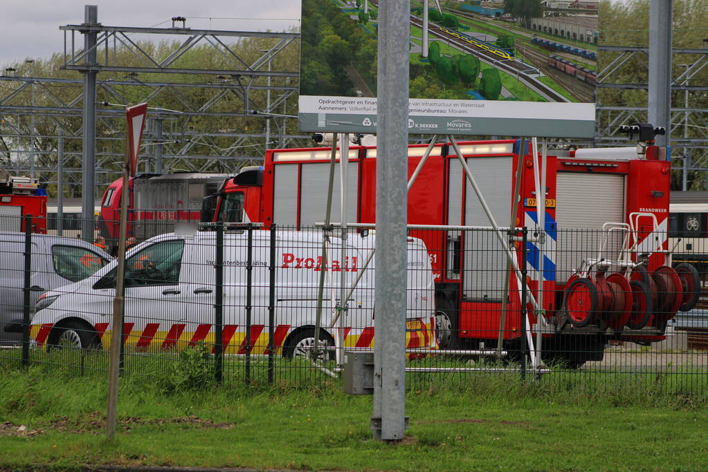 Lekkende ketelwagon op rangeerterrein