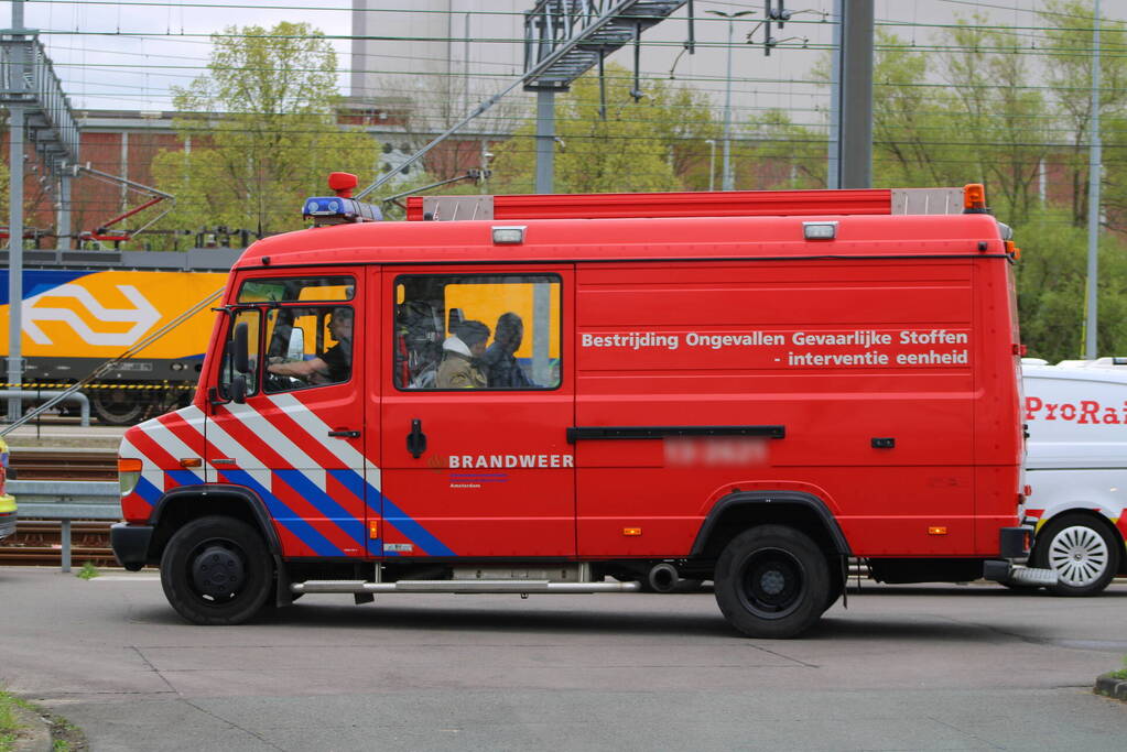 Lekkende ketelwagon op rangeerterrein